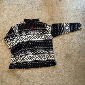Eddie Bauer Vintage Winter Pattern Half-Zip Pullover